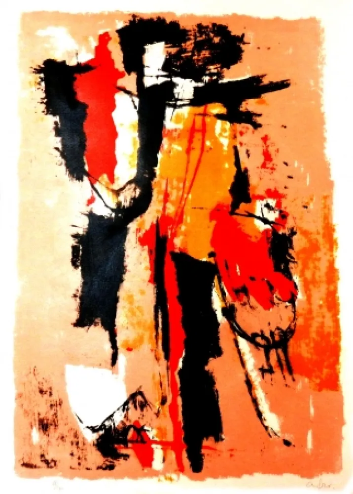 Litografia Afro - El sereno