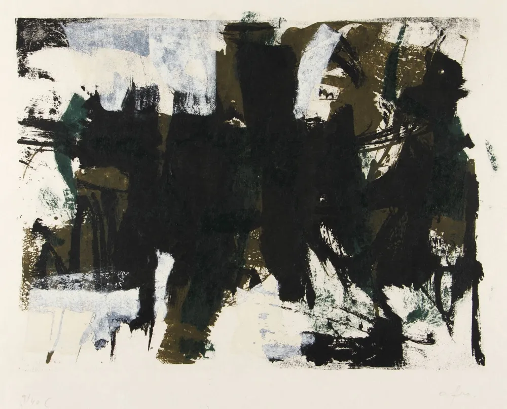 Litografia Afro - Strada difesa C