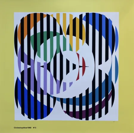 Serigrafia Agam - YELLOW CIRCLE 2