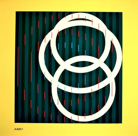 Serigrafia Agam - YELLOW CIRCLE 4