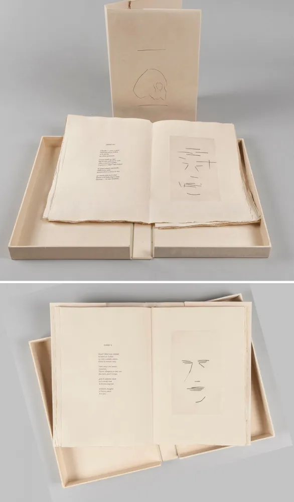 Livro Ilustrado Aguayo  - Pierre Lecuire : SONNETS FUNÈBRES. 12 gravures de Femin Aguayo (1975)