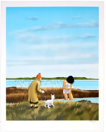 Litografia Ahlberg - (River)