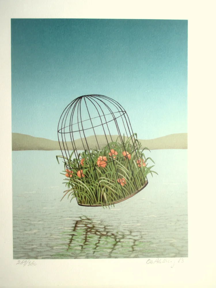 Litografia Ahlberg - Weightles growth