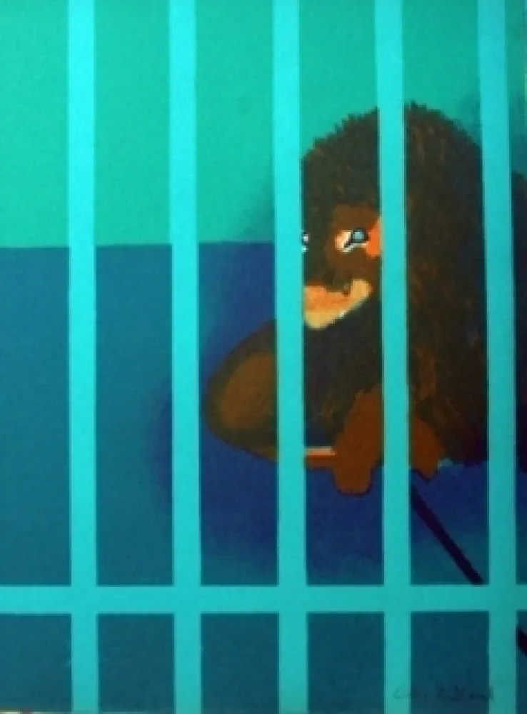 Litografia Aillaud - Le lion