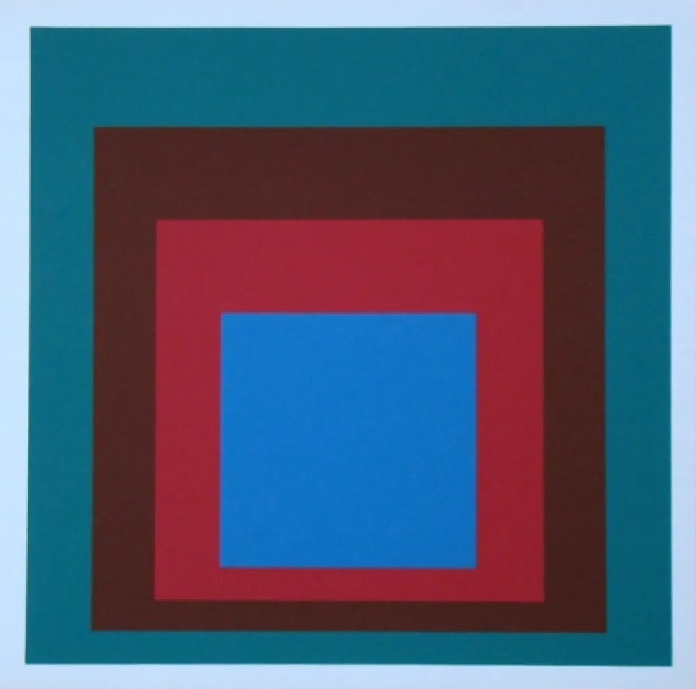 Serigrafia Albers - Homage to the Square - Protected Blue, 1957