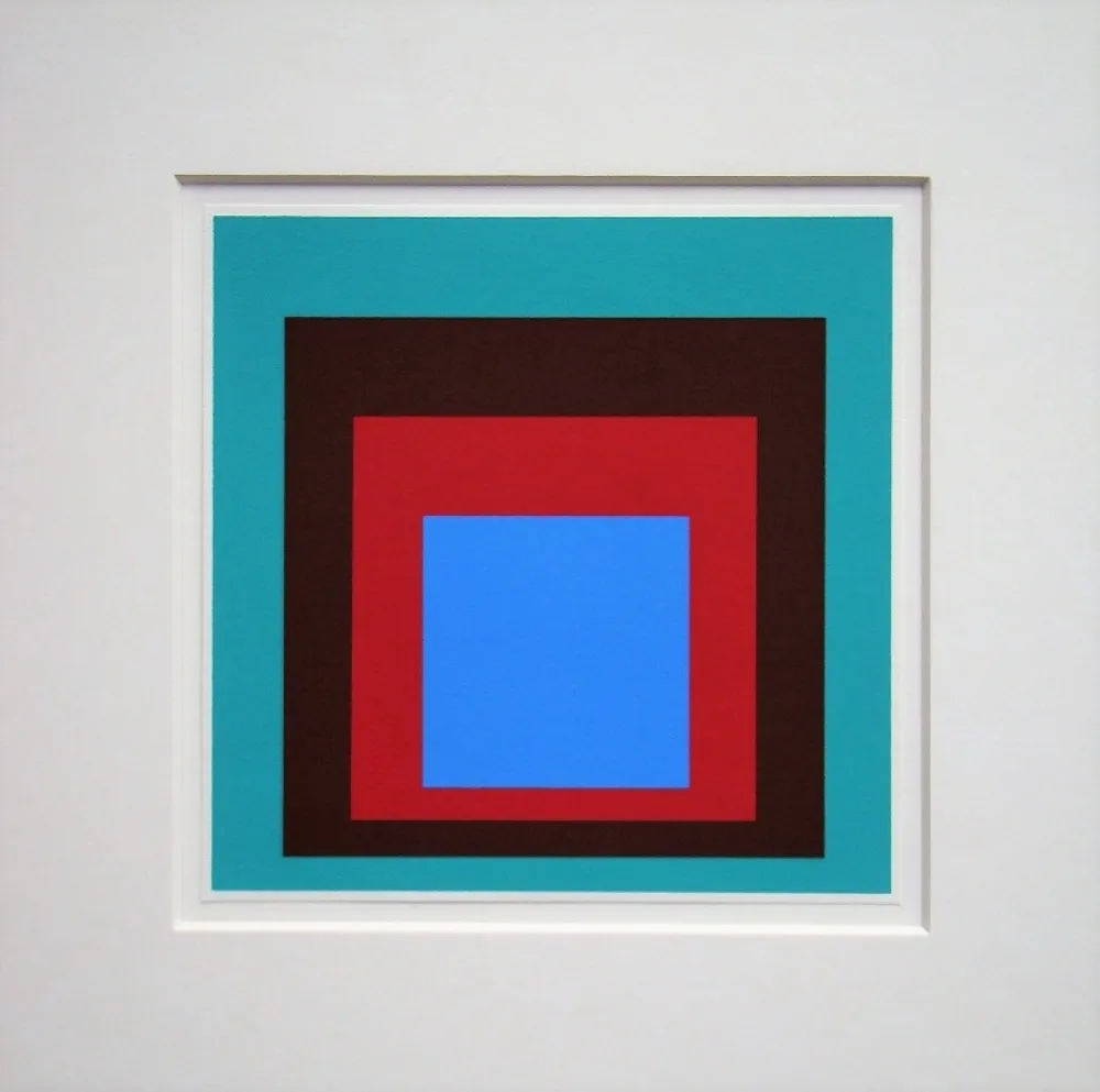 Serigrafia Albers - Homage to the Square - Protected Blue,1957