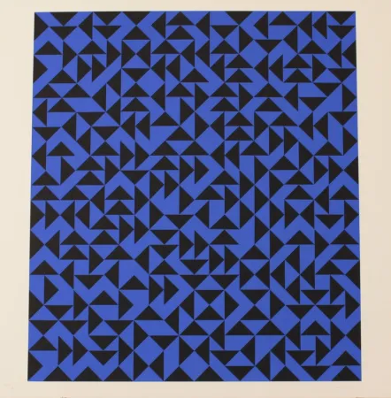 Litografia Albers - INTAGLIO WITH TRIANGLES - EXACTA FROM CONSTRUCTIVISM TO SYSTEMATIC ART 1918-1985