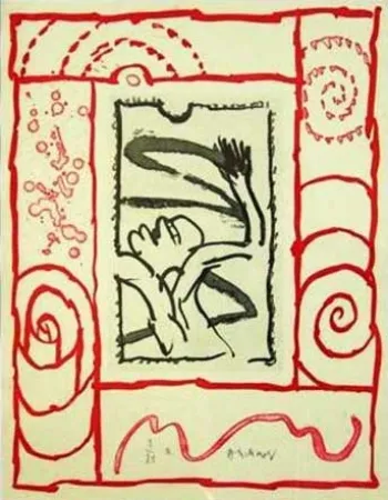 Gravura Alechinsky - A bras le corps