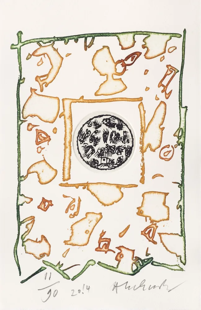 Litografia Alechinsky - A l'heure qu'il est