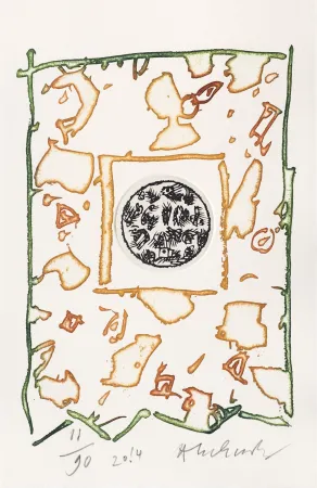 Litografia Alechinsky - A l'heure qu'il est