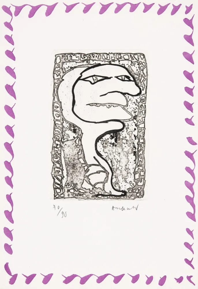 Água-Forte Alechinsky - Abécédaire 'Monument tobacco' 02