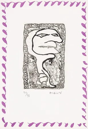 Água-Forte Alechinsky - Abécédaire 'Monument tobacco' 02