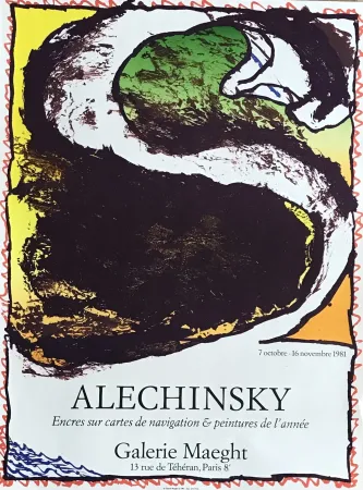 Litografia Alechinsky - Affiche lithographique d'exposition