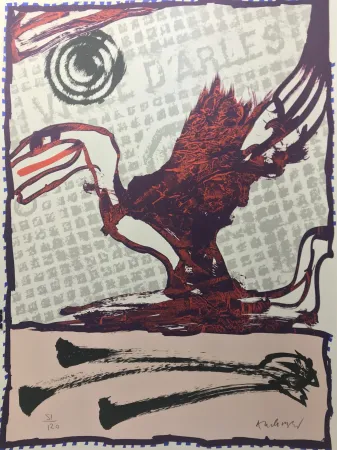 Litografia Alechinsky - Alechinsky sur Rhône, Musée Réattu. Signée. 