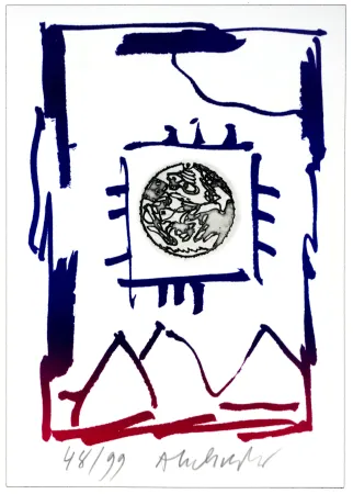 Gravura Alechinsky - André Breton/Pierre Alechinsky