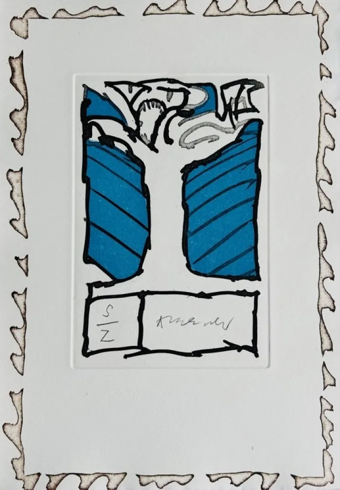 Gravura Alechinsky - Arbre bleu