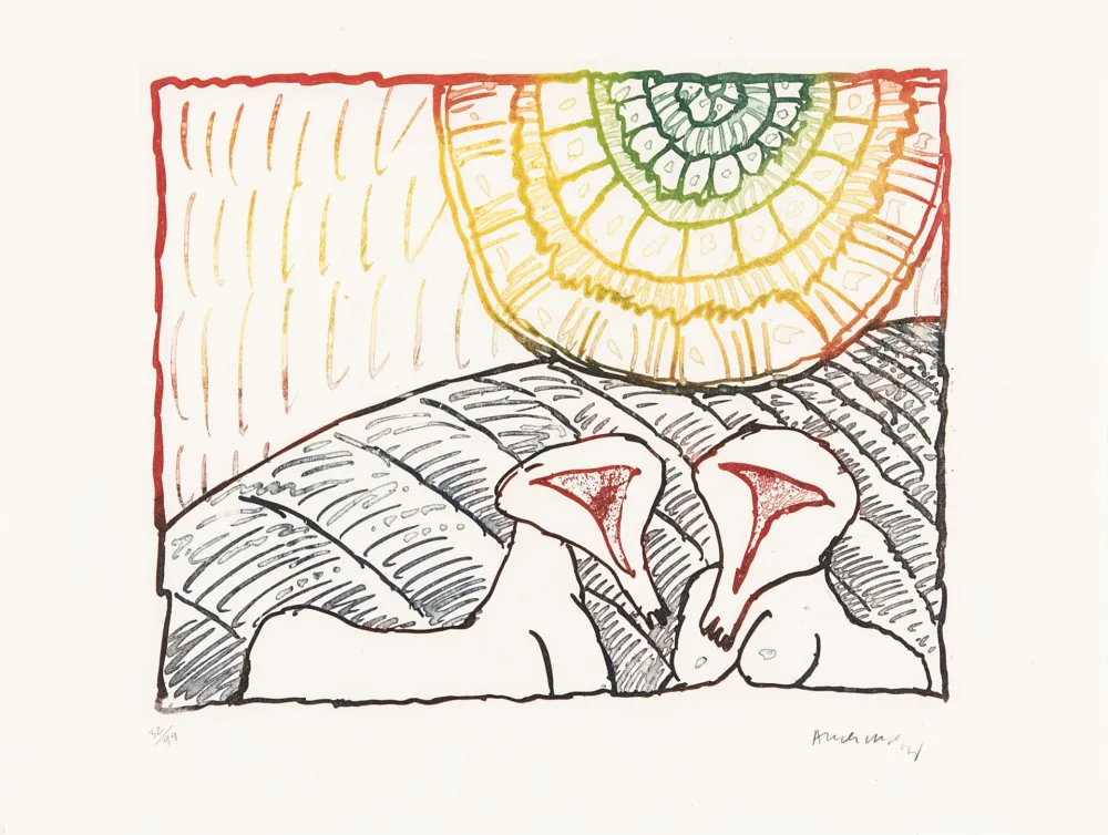 Água-Forte Alechinsky - Astres et désastres IV