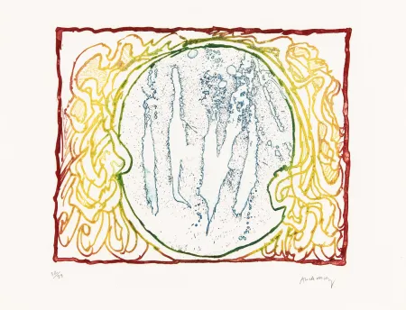 Água-Forte Alechinsky - Astres et désastres IX