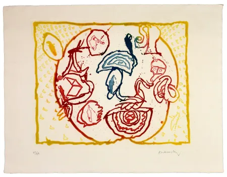 Água-Forte Alechinsky - Astres et désastres VII