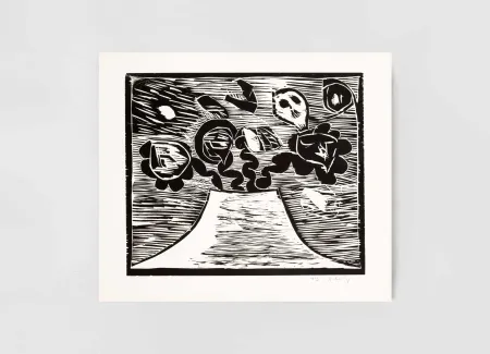 Xilogravura Alechinsky - Au fil du bois III