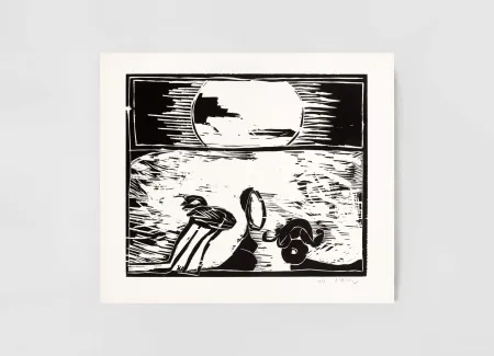 Xilogravura Alechinsky - Au fil du bois VI