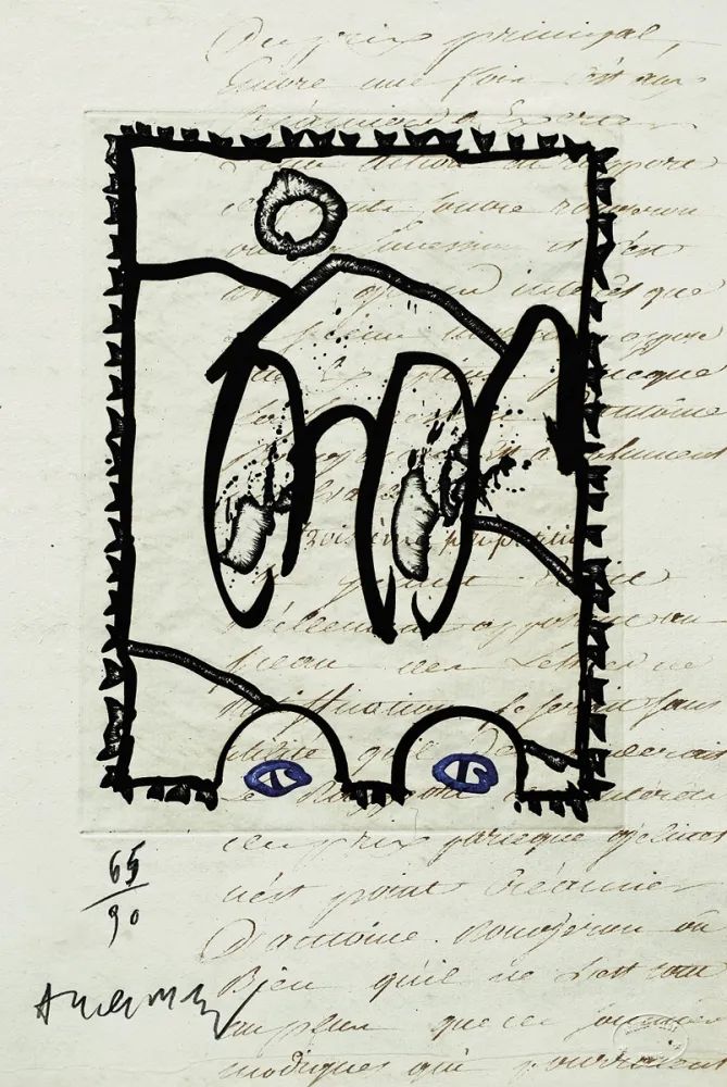 Água-Forte Alechinsky - Aux petits soins