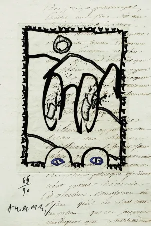 Água-Forte Alechinsky - Aux petits soins