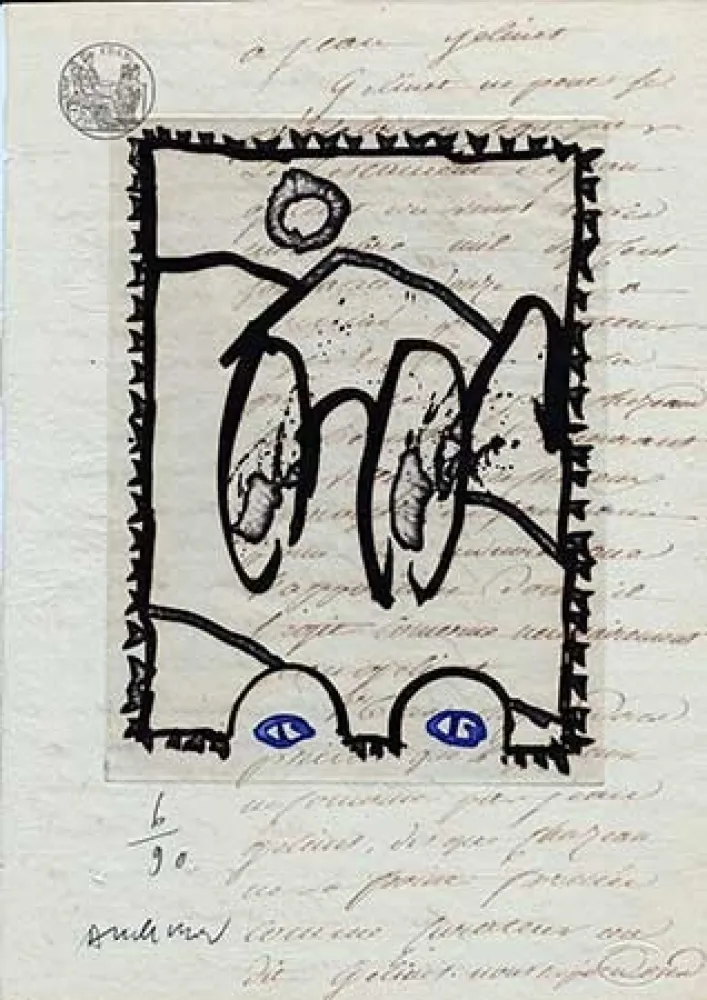 Gravura Alechinsky - Aux petits soins