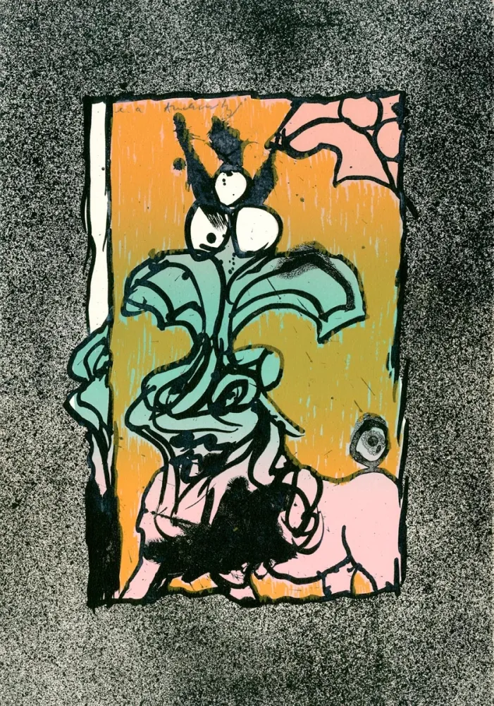 Litografia Alechinsky - Boeuf gros sel