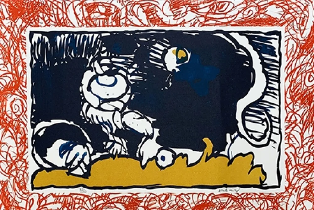 Litografia Alechinsky - Bonnet blanc