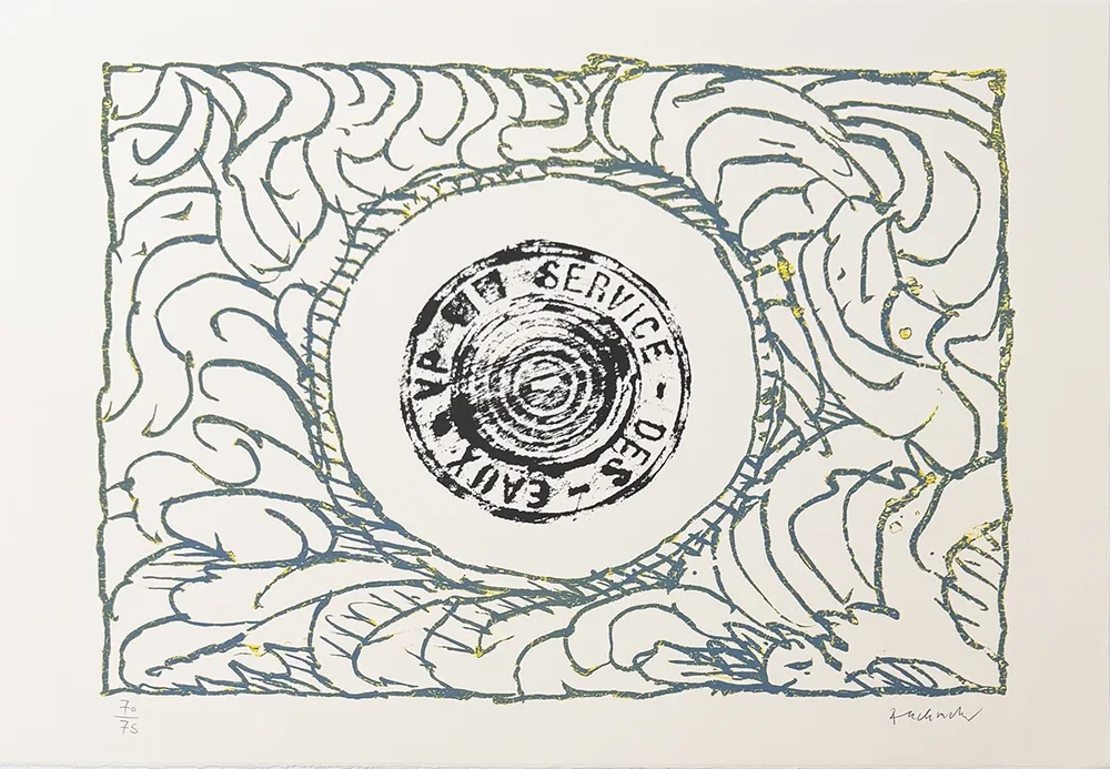 Litografia Alechinsky - Bouche d'eau