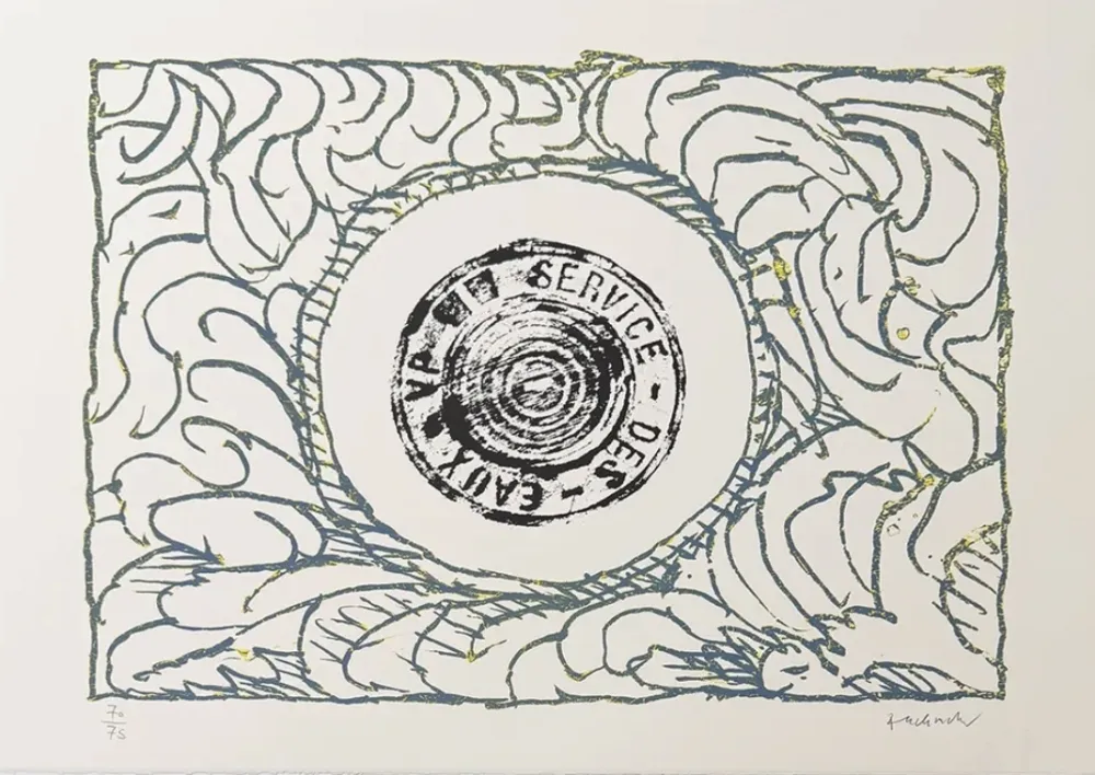 Litografia Alechinsky - Bouche d'eau