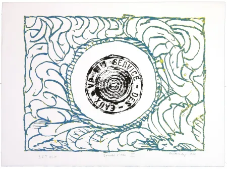 Litografia Alechinsky - Bouche d'eau III