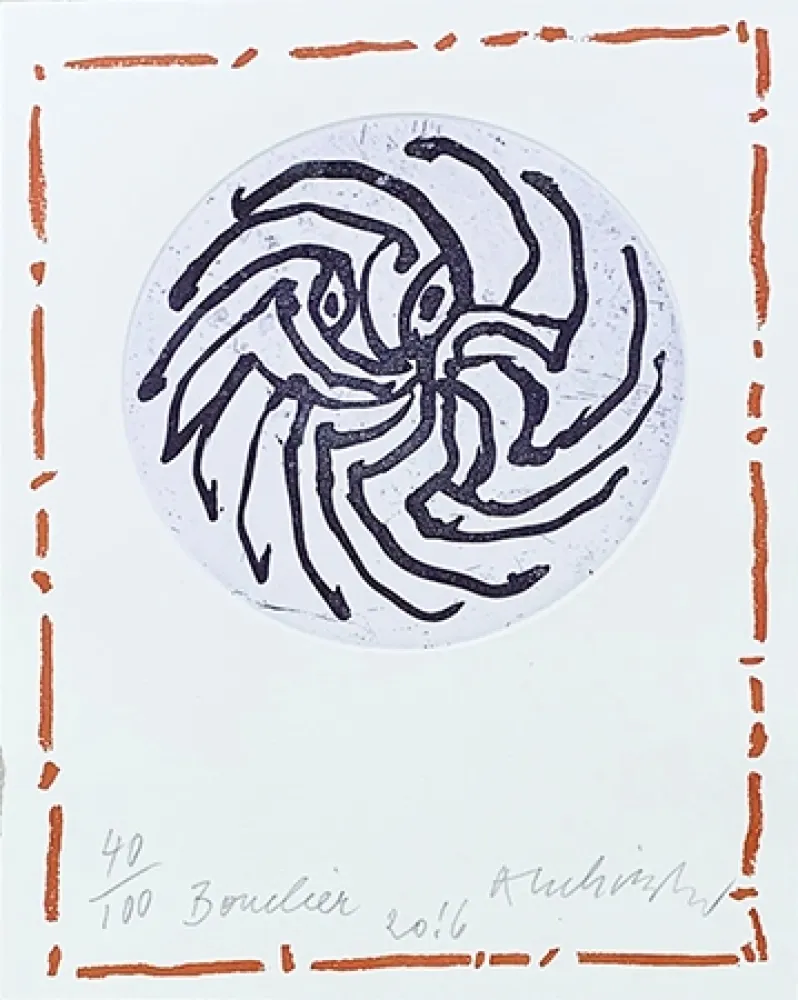 Gravura Alechinsky - Bouclier