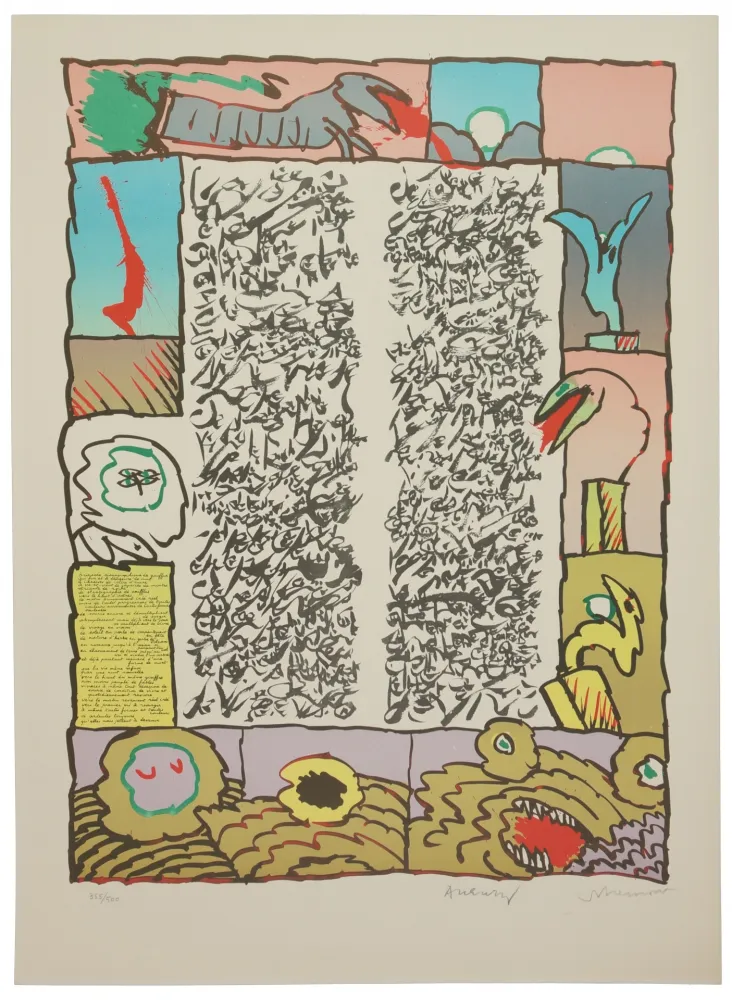 Litografia Alechinsky - Brassée sismographique