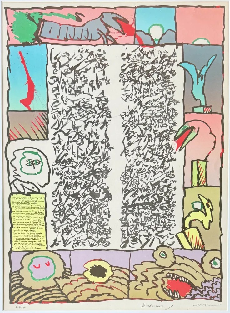 Litografia Alechinsky - Brassée sismographique