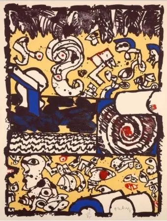 Litografia Alechinsky - Bridge