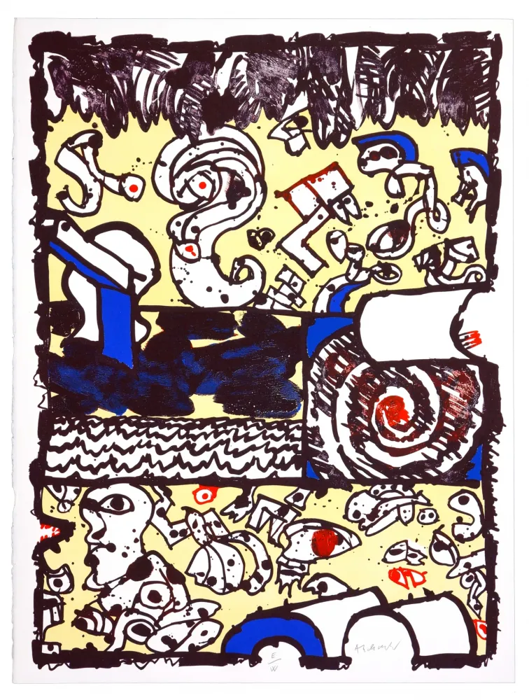 Litografia Alechinsky - Bridge 