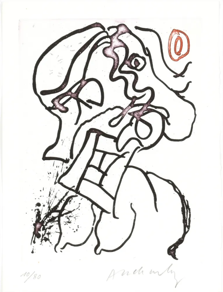 Água-Forte Alechinsky - Carré blanc I