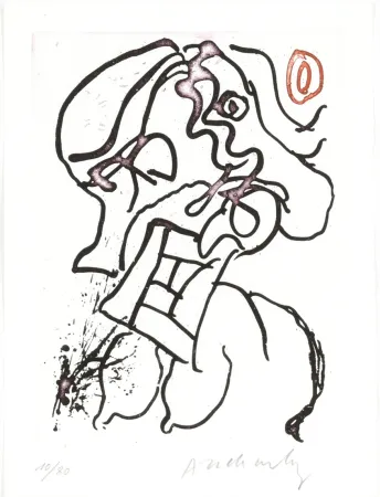 Água-Forte Alechinsky - Carré blanc I