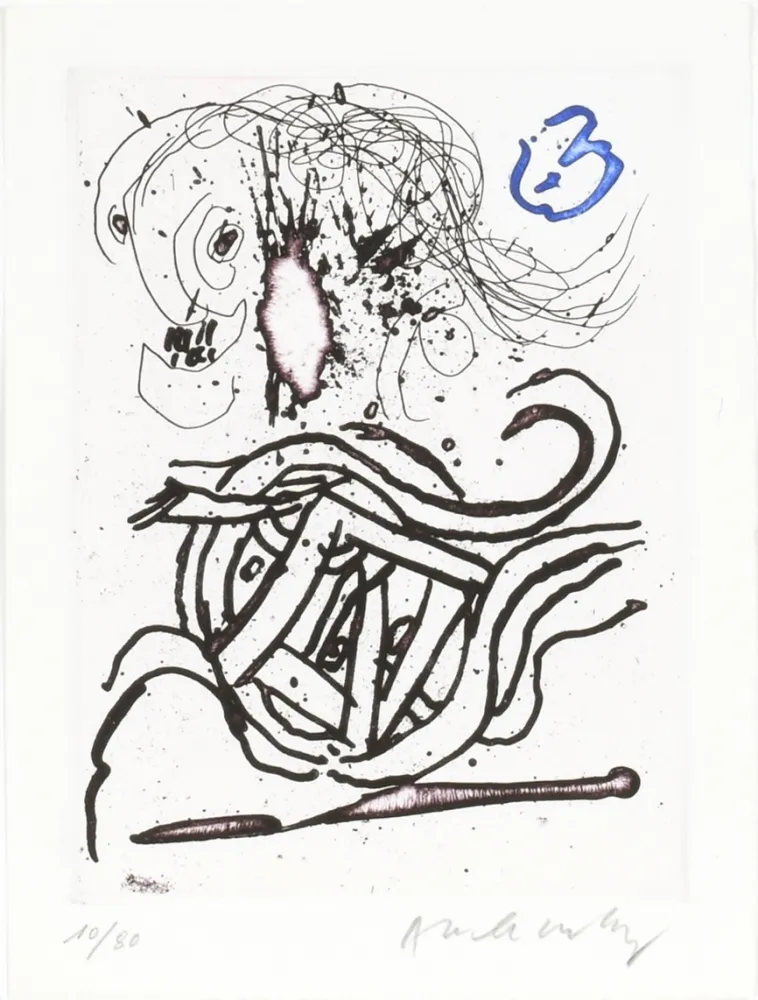 Água-Forte Alechinsky - Carré blanc II