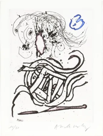 Água-Forte Alechinsky - Carré blanc II