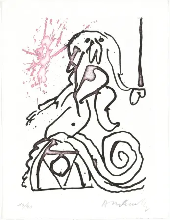 Água-Forte Alechinsky - Carré blanc IV