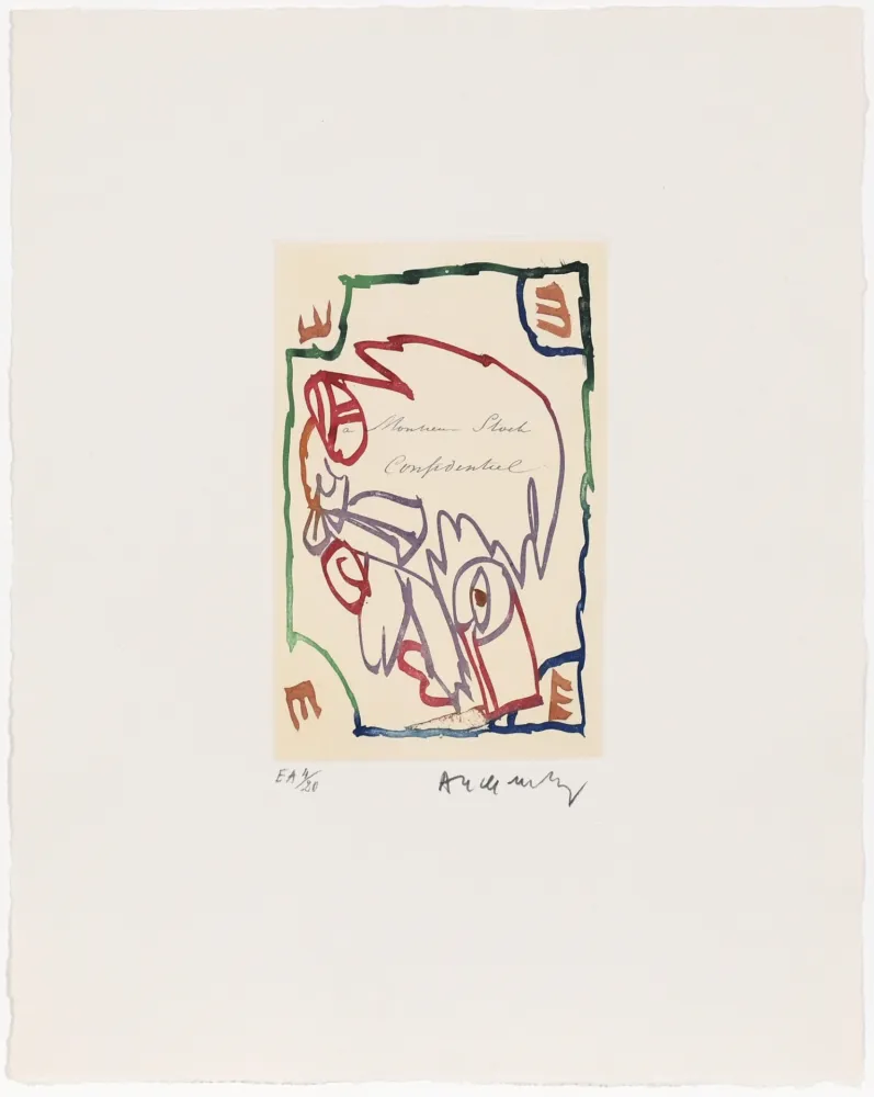 Água-Forte Alechinsky - Carta Canta 04