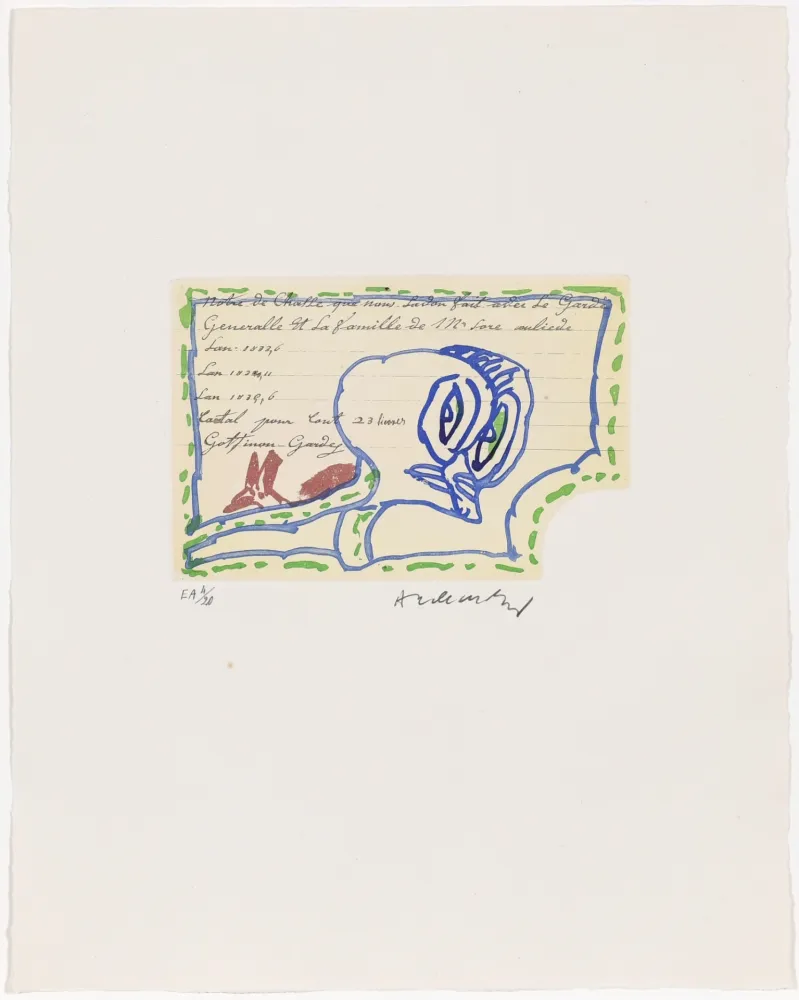 Água-Forte Alechinsky - Carta Canta 05