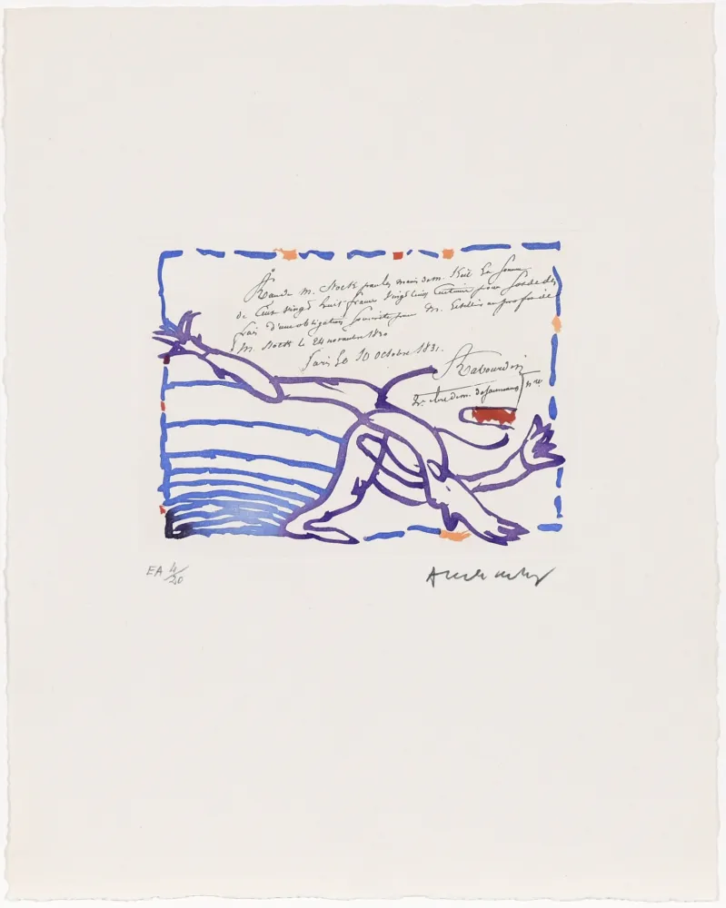 Água-Forte Alechinsky - Carta Canta 08