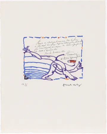 Água-Forte Alechinsky - Carta Canta 08