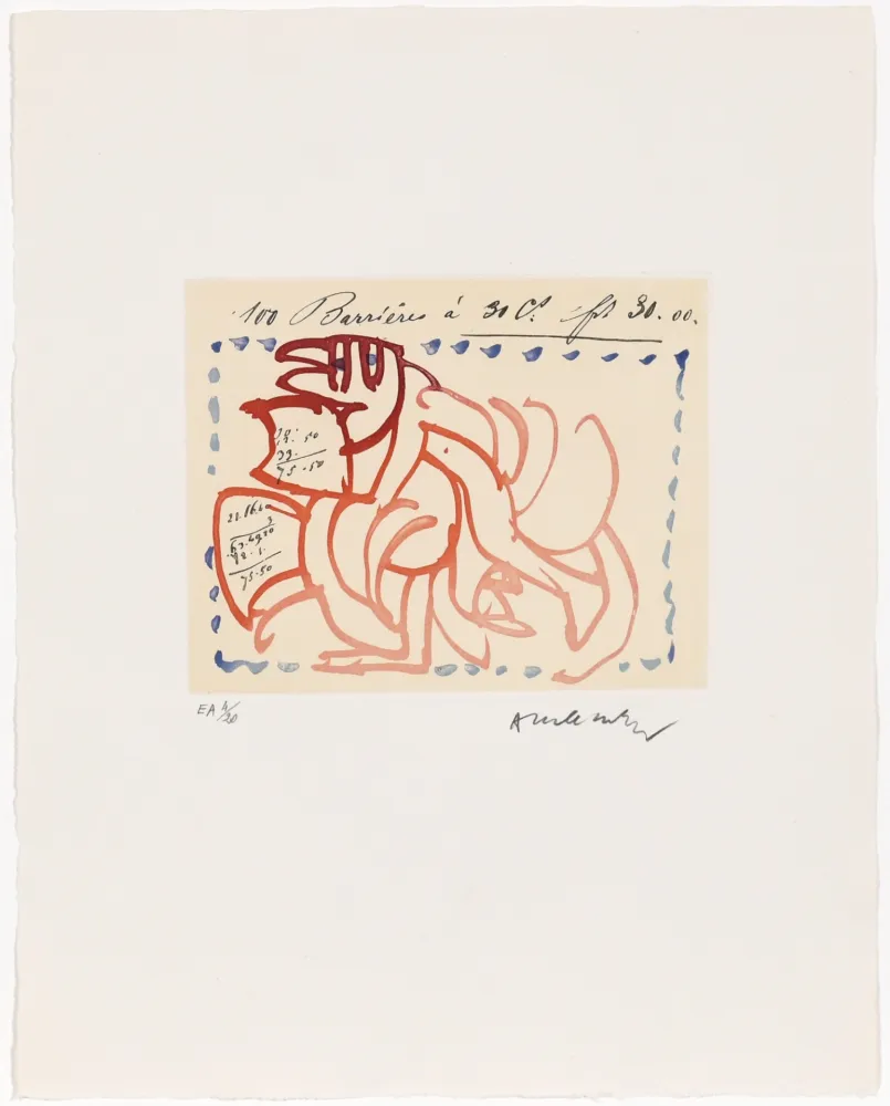 Água-Forte Alechinsky - Carta Canta 09