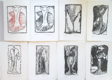 Água-Tinta Alechinsky - Ces Robes qui m'evoquaient Venise. 12 numbered and handsigned aquatints