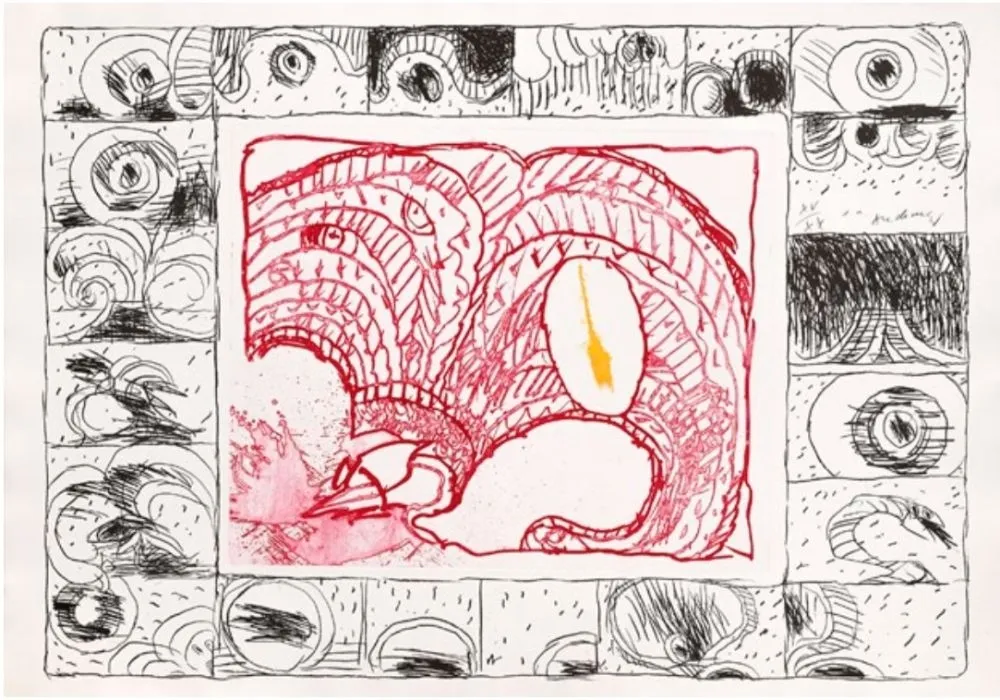 Gravura Alechinsky - Chapeau fort